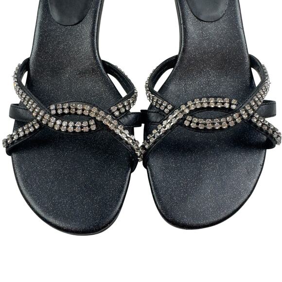 Kenneth Cole Reaction Vintage Y2K 90's Rhinestone Kitten Heels Women's Size 8.5 - Picture 3 of 9